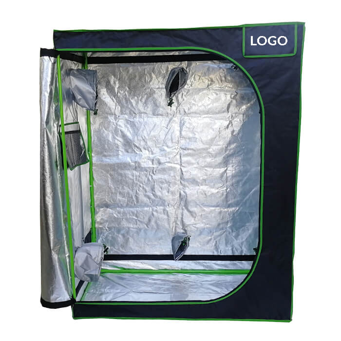 48”x24”x60” 120x60x150cm Reflective Mylar Hydroponic Grow Tent with Observation Window and Tool Bag