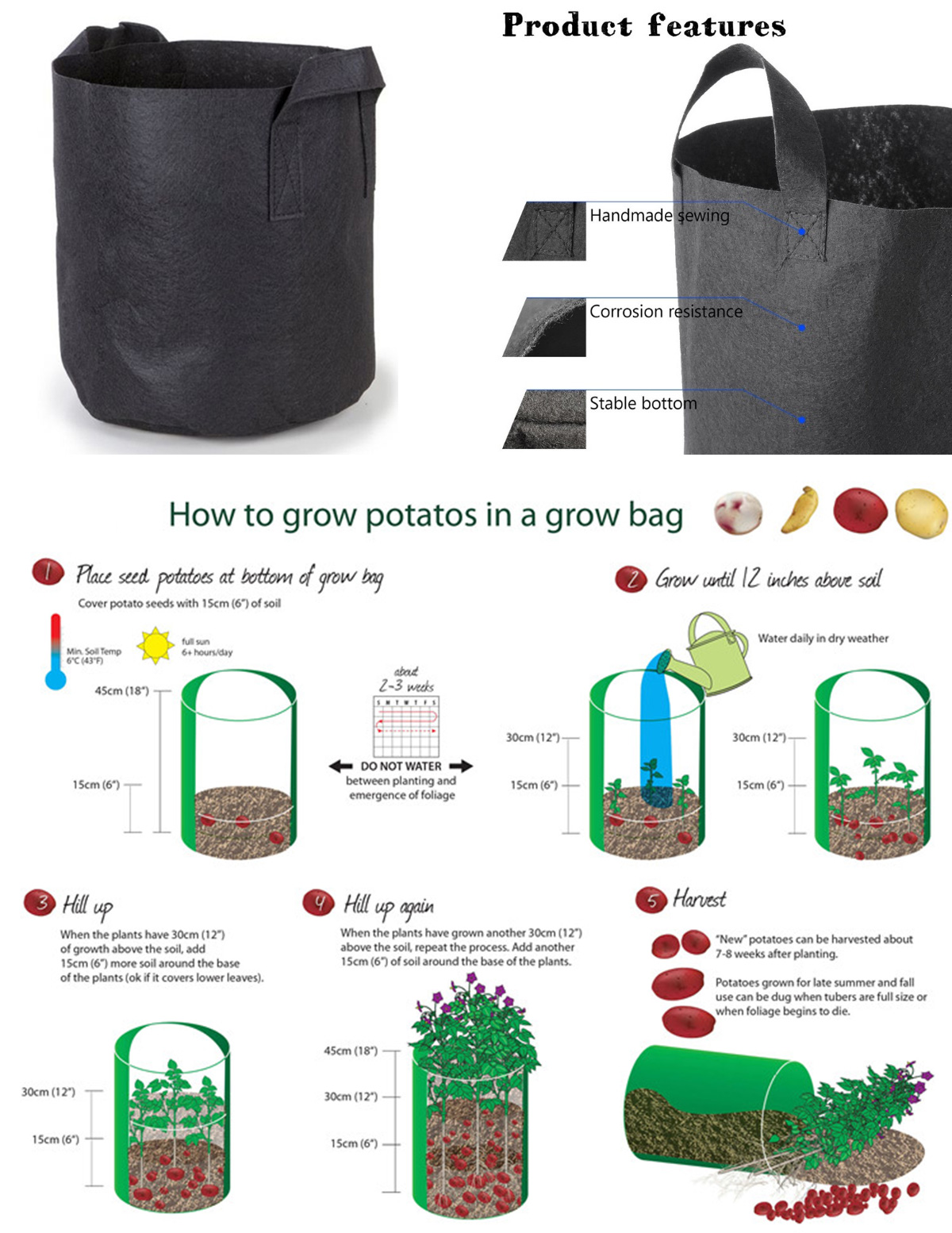 Nonwoven Grow Bag Best Fabric Grow Bags Sunshine